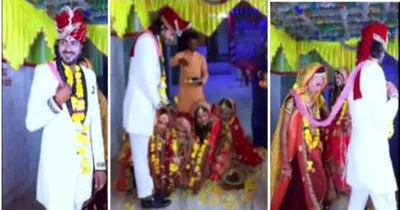 wedding viral video  ಎಂತಾ ಚಾನ್ಸ್ ಮಾರ್ರೆ    ಒಂದೇ ಸಲಕ್ಕೆ 4 ಹುಡುಗಿಯರನ್ನು ಮದುವೆಯಾದ ಭೂಪ    ಈ ಲಾಟ್ರಿ ಹೊಡೆದದ್ದಾದರು ಹೇಗೆ   