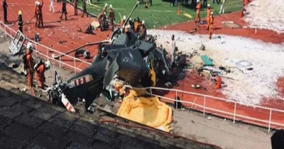 helicopters collide in malaysia  ಆಕಾಶದಲ್ಲೇ ಡಿಕ್ಕಿ ಹೊಡೆದ ಎರಡು ಹೆಲಿಕಾಪ್ಟರ್‌ಗಳು  10 ಮಂದಿ ಸಾವು
